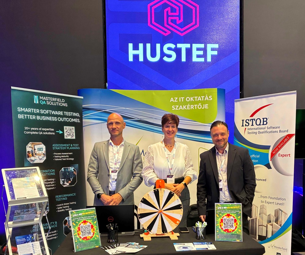 A Masterfield standja és a HUSTEF 2026 konferencia pillanatai